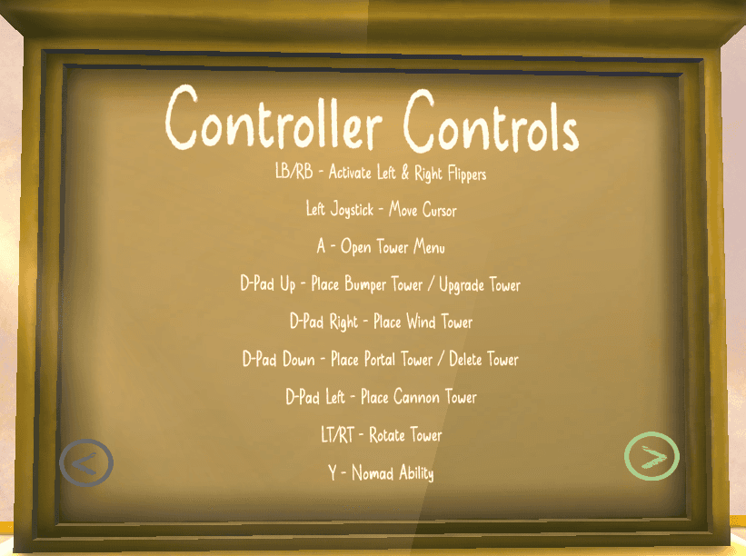 Ballelujah controller controls screen