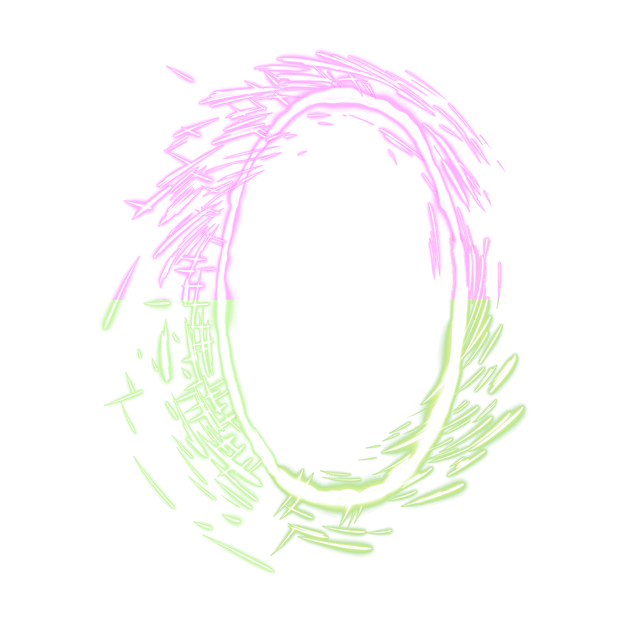 Portal ring visual effect — pink and green energy swirl